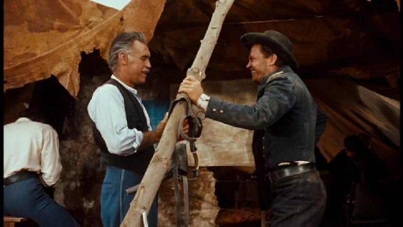 Ralph Meeker and Stuart Randall in Run of the Arrow (1957)