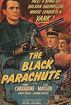 John Carradine, Jeanne Bates, Osa Massen, and Larry Parks in The Black Parachute (1944)