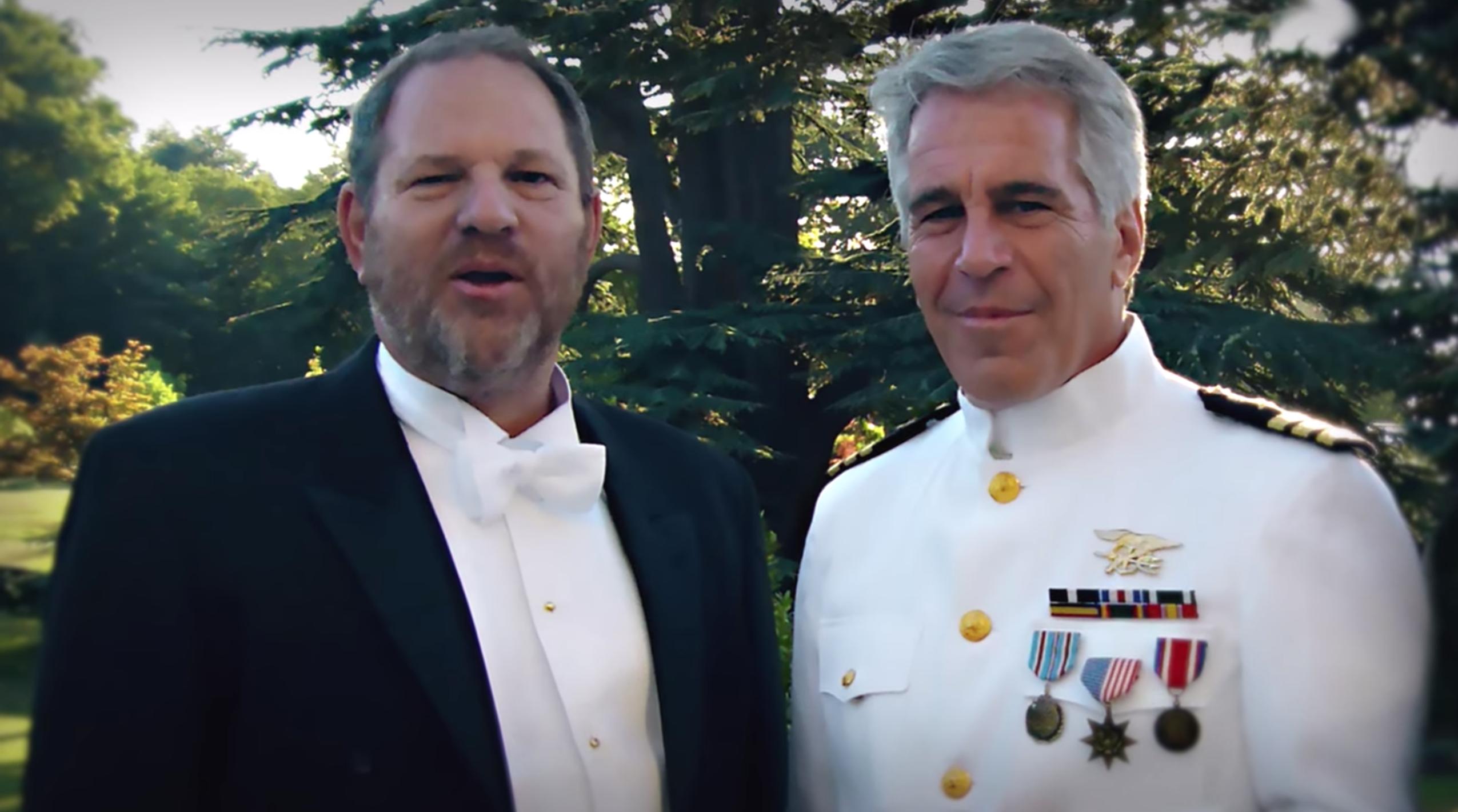 Harvey Weinstein and Jeffrey Epstein in Jeffrey Epstein: Filthy Rich (2020)