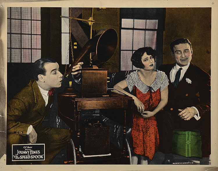 Faire Binney, Edmund Breese, and Johnny Hines in The Speed Spook (1924)