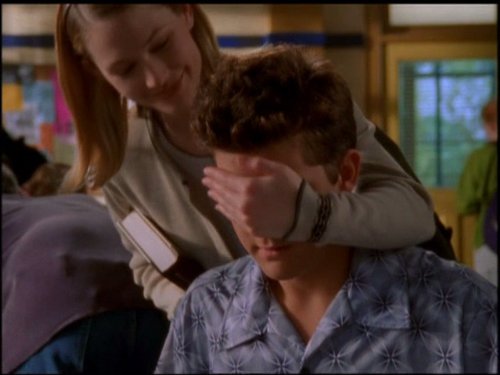 Joshua Jackson and Meredith Monroe in Dawson's Creek (1998)