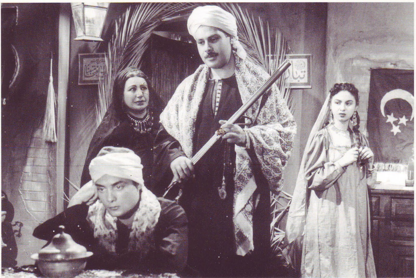 Yehia Chahine, Faten Hamamah, and Shukri Sarhan in Son of the Nile (1951)