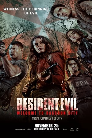 Robbie Amell, Avan Jogia, Kaya Scodelario, Tom Hopper, and Hannah John-Kamen in Resident Evil: Welcome to Raccoon City (2021)