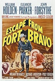 William Holden and Eleanor Parker in Escape from Fort Bravo (1953)