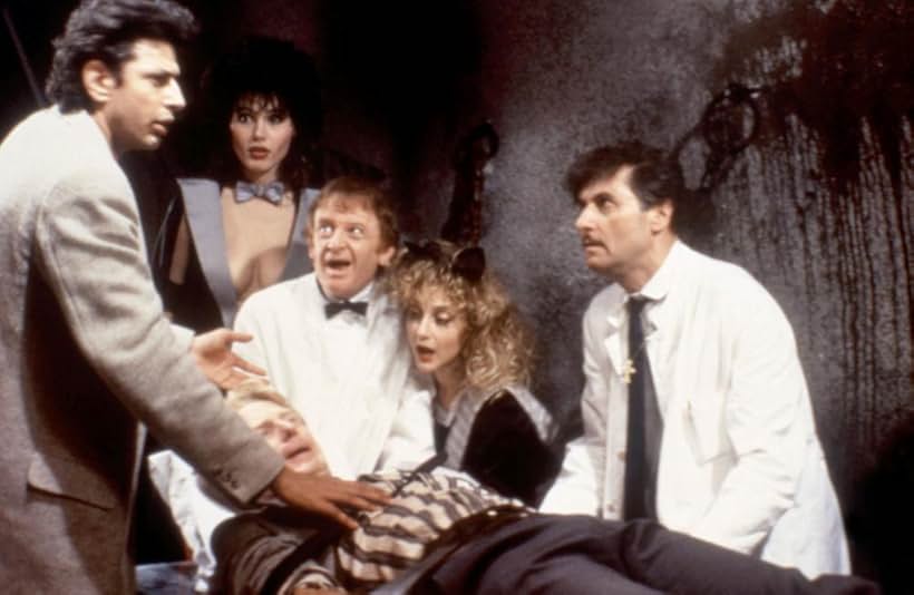 Geena Davis, Jeff Goldblum, Ed Begley Jr., Carol Kane, Joseph Bologna, and John Byner in Transylvania 6-5000 (1985)