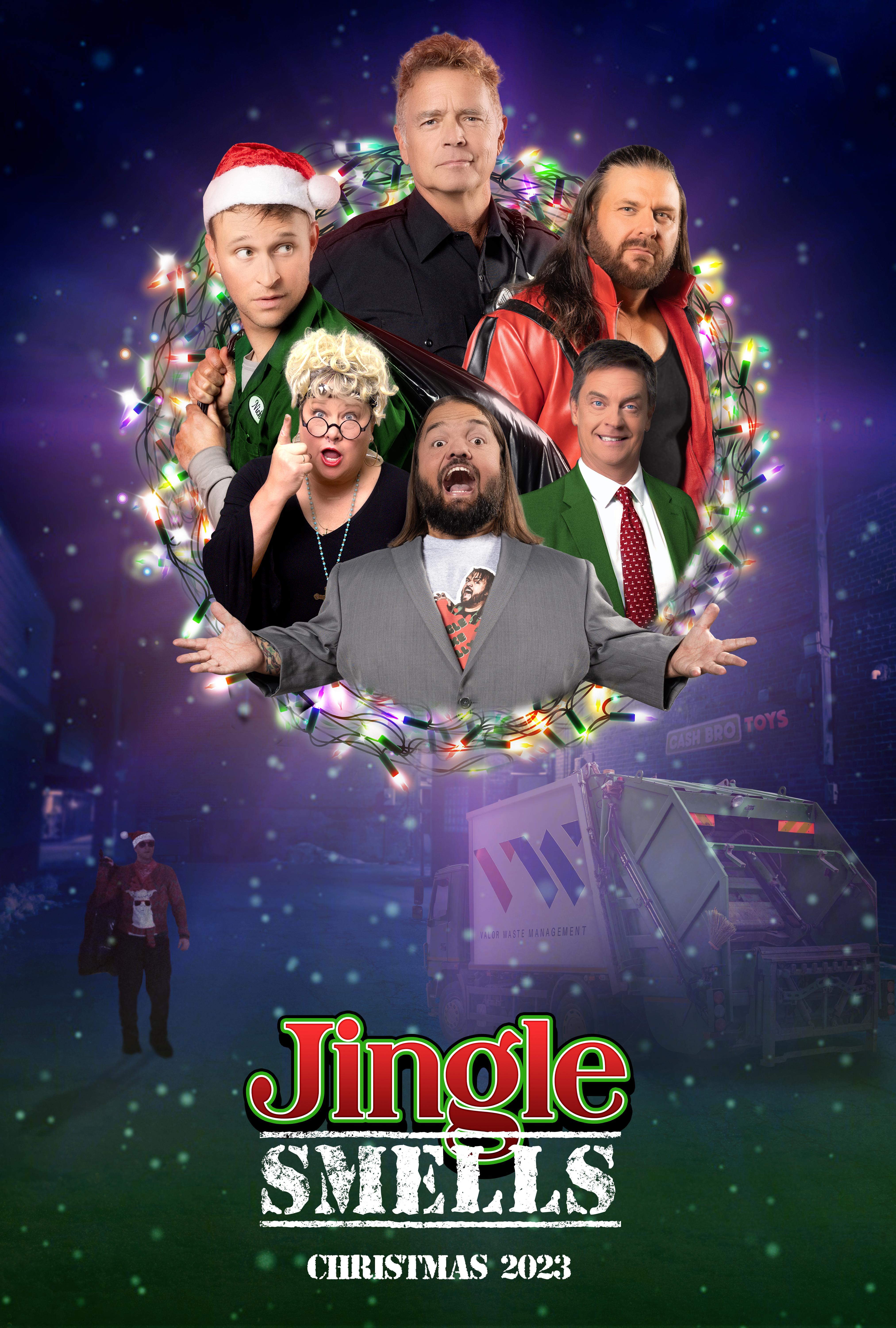 Jim Breuer, Victoria Jackson, John Schneider, James Storm, Dylan Postl, and Ben Davies in Jingle Smells (2023)