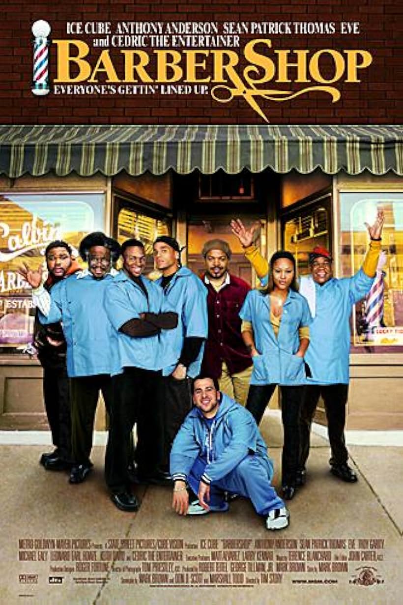 Ice Cube, Troy Garity, Anthony Anderson, Cedric The Entertainer, Keith David, Michael Ealy, Eve, and Leonard Earl Howze in Barbershop (2002)