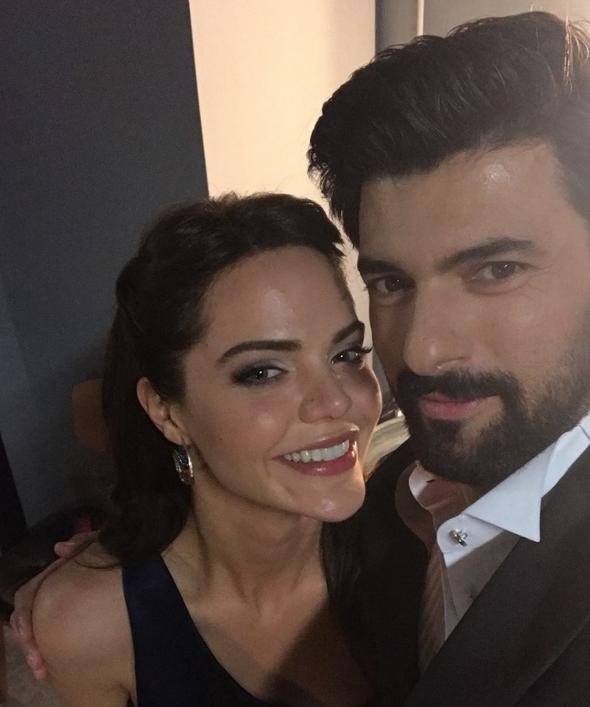 Engin Akyürek and Hilal Altinbilek at an event for Çocuklar Sana Emanet (2018)