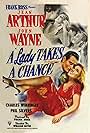 John Wayne and Jean Arthur in A Lady Takes a Chance (1943)