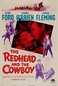 Glenn Ford, Rhonda Fleming, and Edmond O'Brien in The Redhead and the Cowboy (1951)