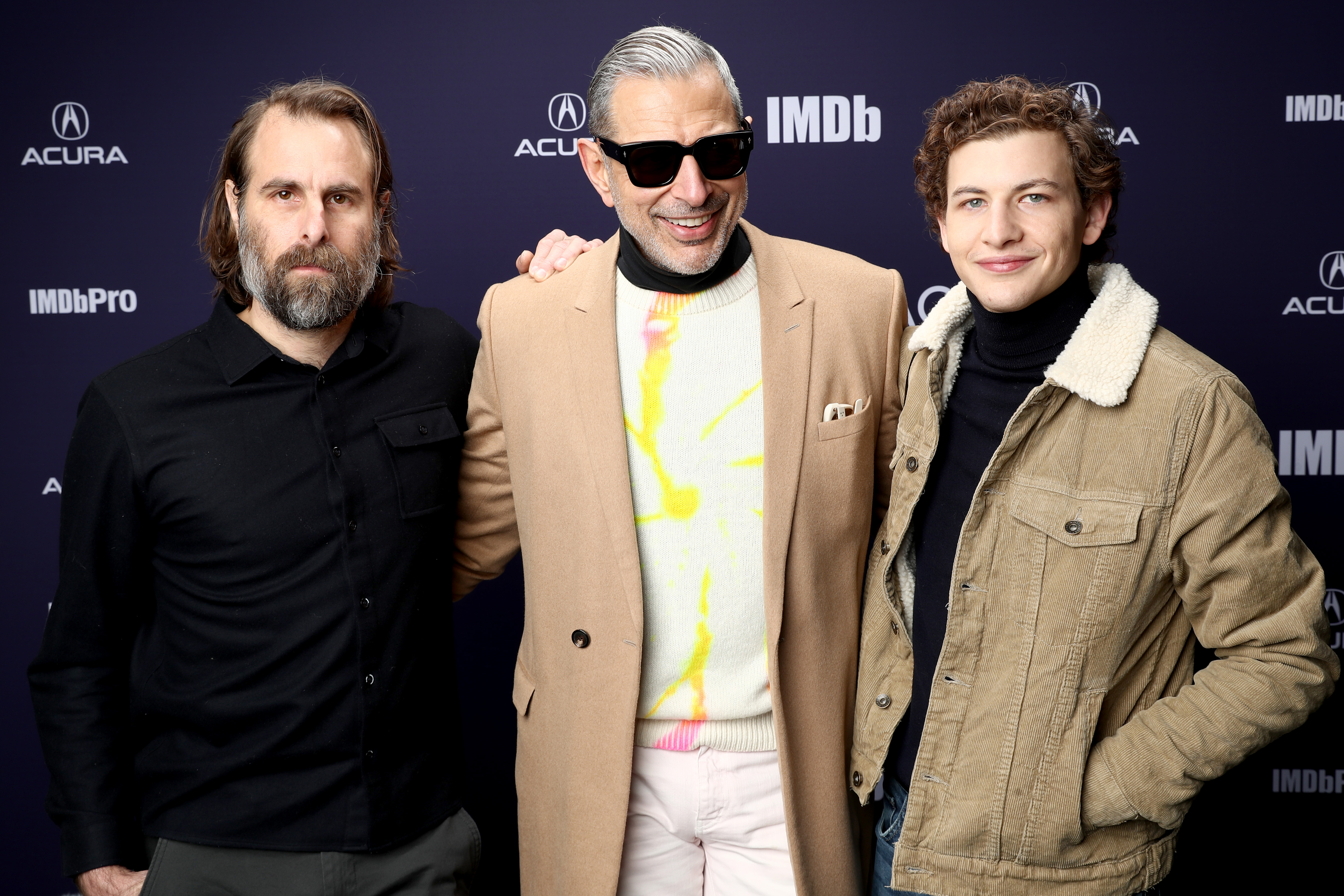 Jeff Goldblum, Rick Alverson, and Tye Sheridan at an event for The Mountain (2018)