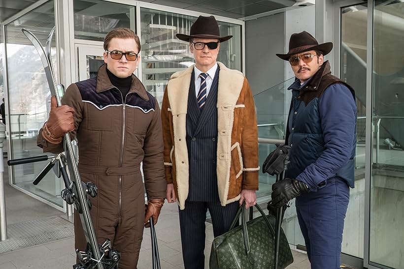 Colin Firth, Pedro Pascal, and Taron Egerton in Kingsman: The Golden Circle (2017)