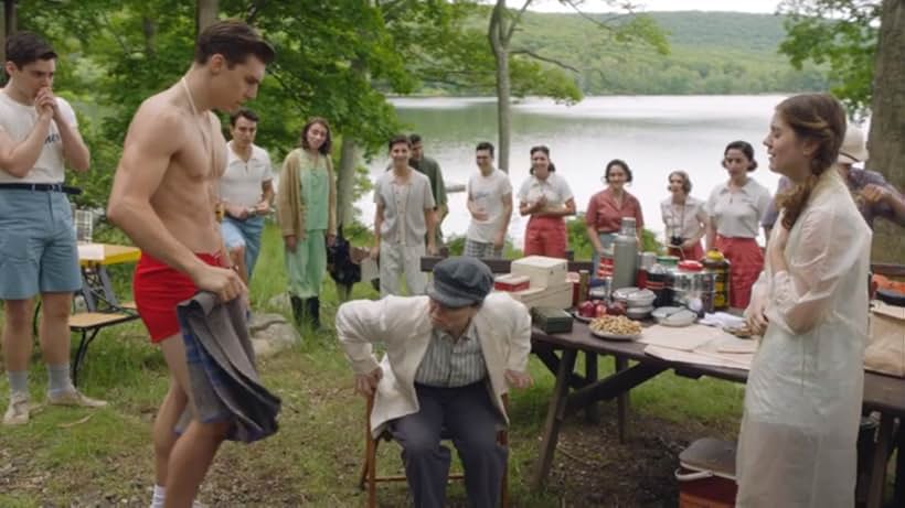 Alex Borstein, Nolan Gerard Funk, and Laura Dreyfuss in The Marvelous Mrs. Maisel (2017)