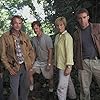 Téa Leoni, William H. Macy, Sam Neill, and Alessandro Nivola in Jurassic Park III (2001)