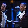 Lin-Manuel Miranda and Leslie Odom Jr. in Hamilton (2020)