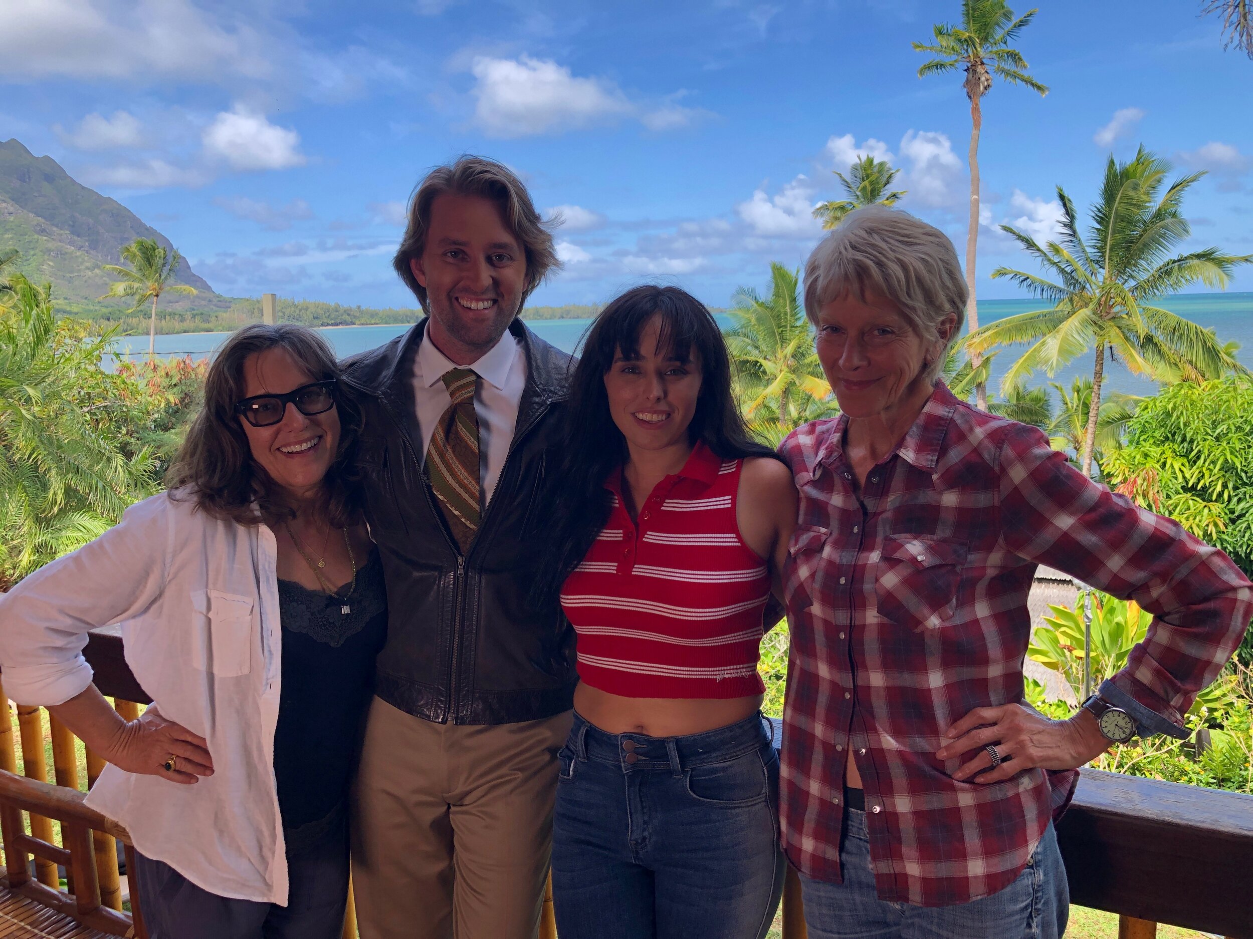 Director Amy Glazer with stars David Sheftell, Lexi Rothchild, and Wendie Malick