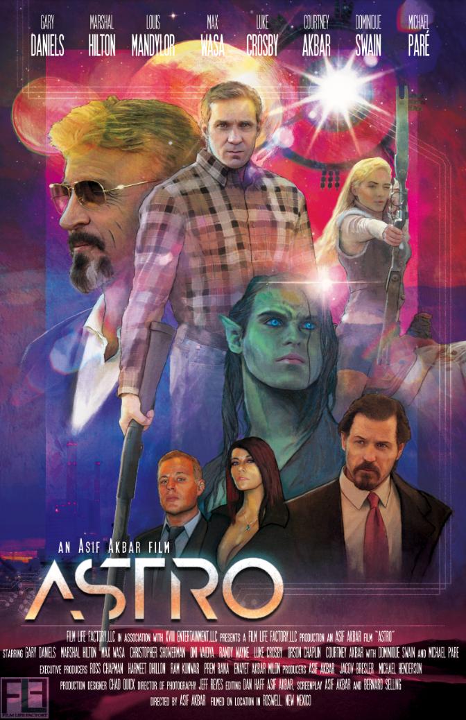 Michael Paré, Gary Daniels, Marshal Hilton, Louis Mandylor, Spice Williams-Crosby, Max Wasa, Christopher Showerman, Michael J Henderson, Randy Wayne, Jeff Reyes, Omi Vaidya, Asif Akbar, Bernard Selling, Orson Chaplin, Luke Gregory Crosby, Courtney Akbar, and Chris Cope in Astro (2018)