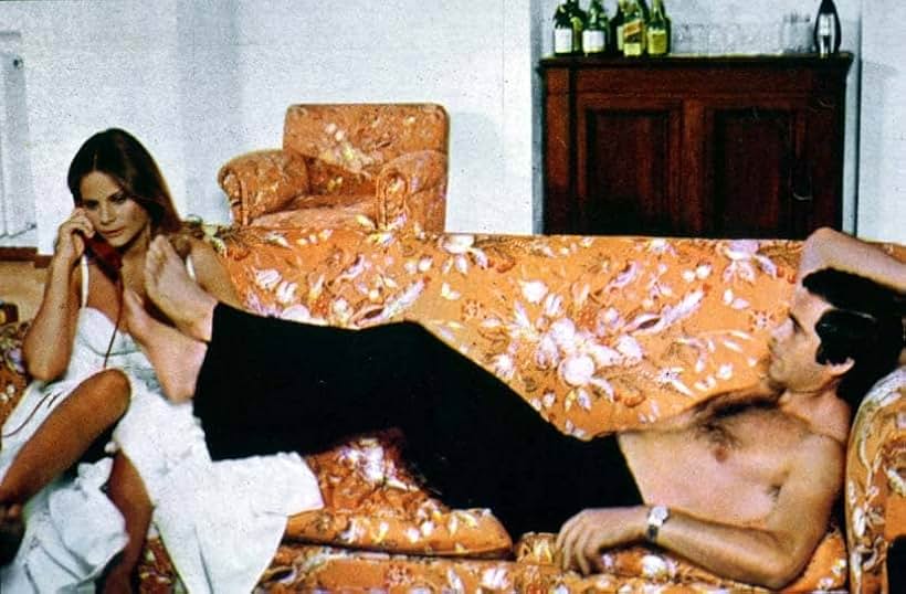 Nino Castelnuovo and Silvia Dionisio in Amore mio spogliati... che poi ti spiego! (1975)