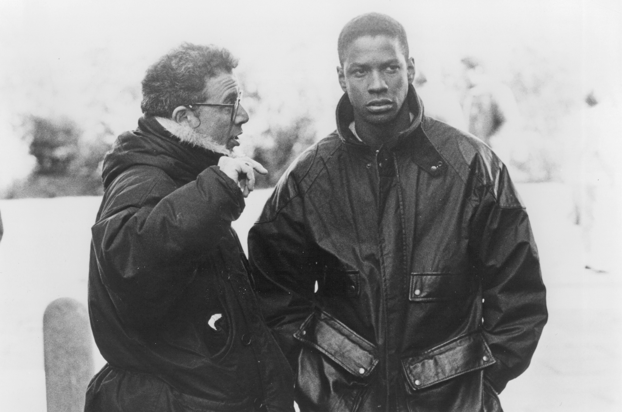 Denzel Washington and Martin Stellman in For Queen & Country (1988)