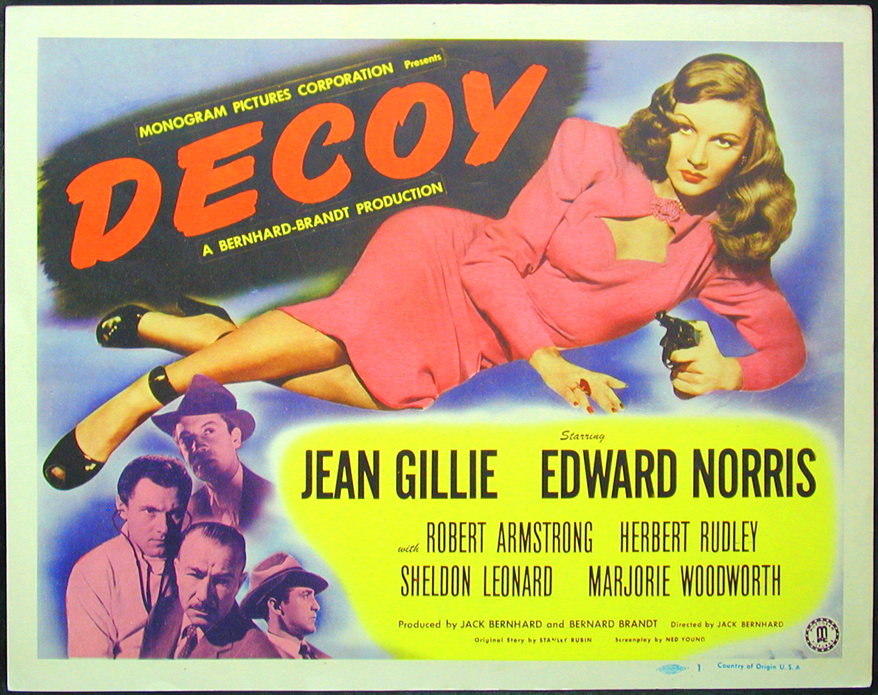 Robert Armstrong, Jean Gillie, Sheldon Leonard, Edward Norris, and Herbert Rudley in Decoy (1946)