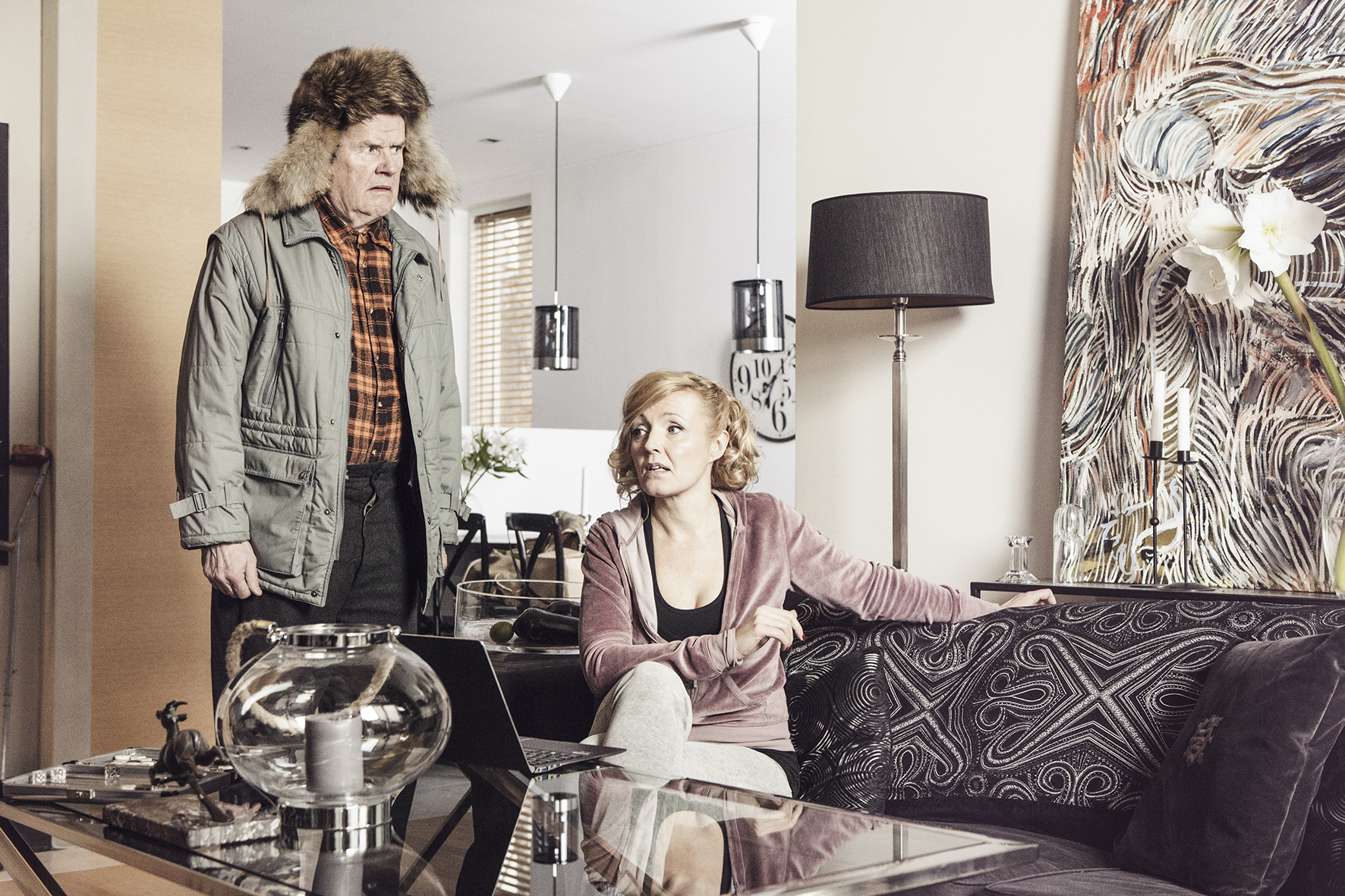 Antti Litja and Mari Perankoski in The Grump (2014)