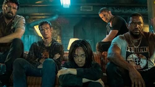 Laz Alonso, Karl Urban, Jack Quaid, Tomer Capone, and Karen Fukuhara in Over the Hill with the Swords of a Thousand Men (2020)