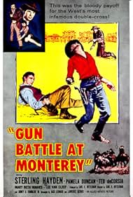 Sterling Hayden, Lee Van Cleef, and Pamela Duncan in Gun Battle at Monterey (1957)