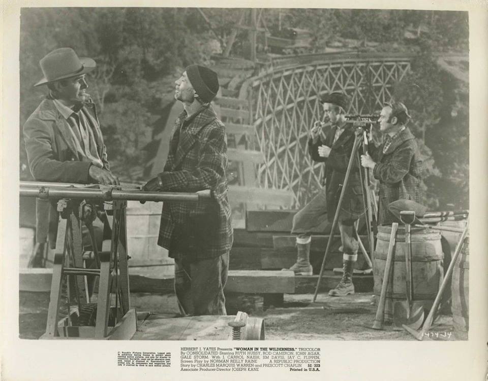 Stephen Bekassy, Rod Cameron, Lucien Littlefield, and Hank Worden in Woman of the North Country (1952)