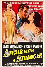 Victor Mature, Jean Simmons, and Linda Douglas in Affair with a Stranger (1953)