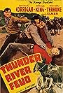 George Chesebro, Ray Corrigan, John 'Dusty' King, Max Terhune, Jan Wiley, and Elmer in Thunder River Feud (1942)