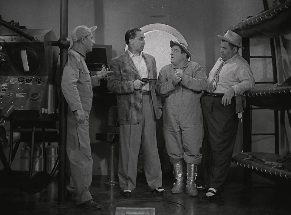 Bud Abbott, Lou Costello, Jack Kruschen, and Horace McMahon in Abbott and Costello Go to Mars (1953)