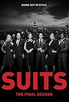 Katherine Heigl, Dulé Hill, Rick Hoffman, Gabriel Macht, Amanda Schull, and Sarah Rafferty in Suits (2011)