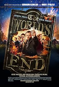 Paddy Considine, Martin Freeman, Nick Frost, Eddie Marsan, Simon Pegg, and Rosamund Pike in The World's End (2013)