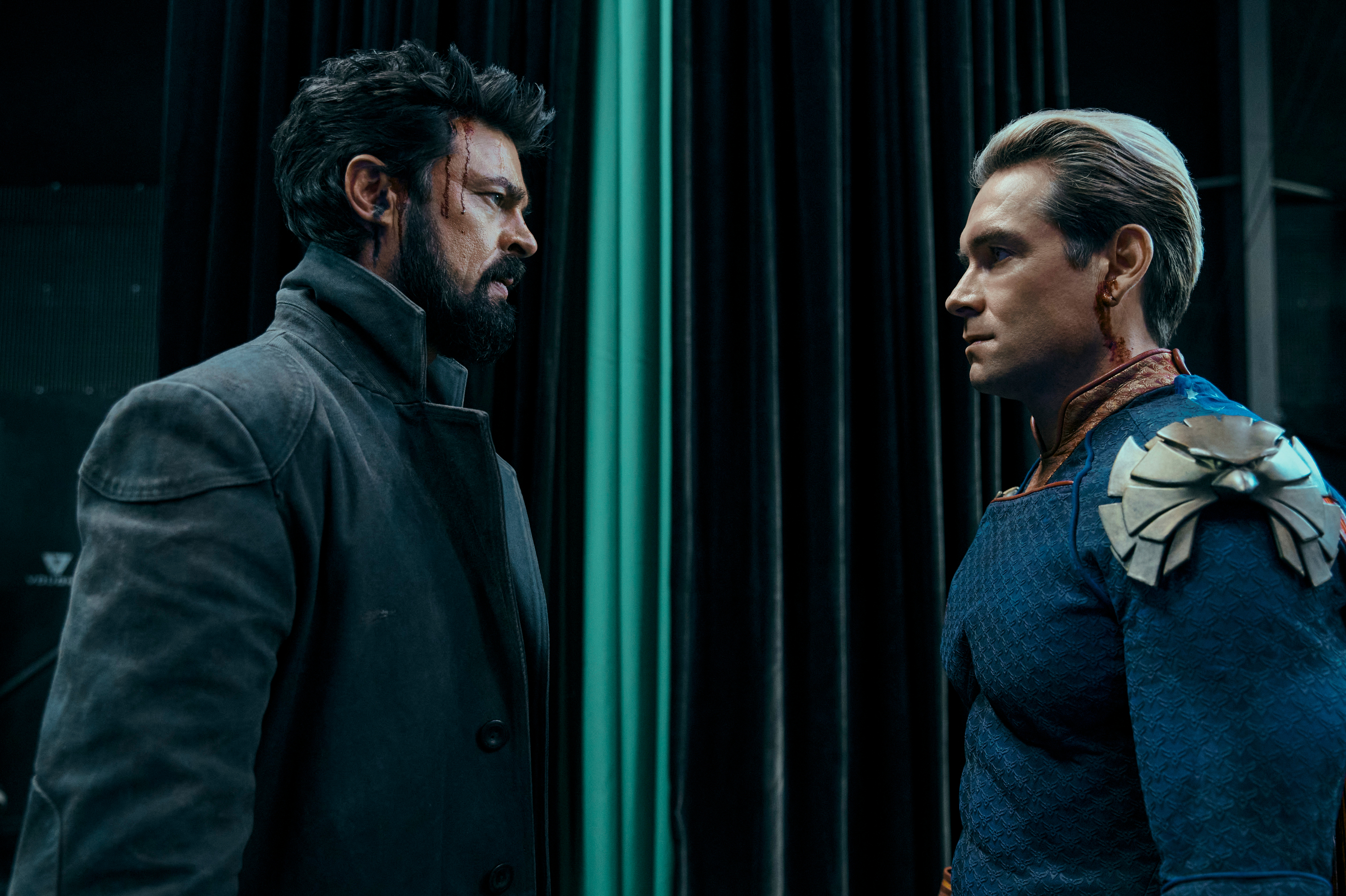 Karl Urban and Antony Starr in The Boys (2019)