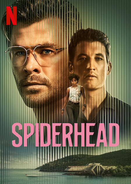 Jurnee Smollett, Chris Hemsworth, and Miles Teller in Spiderhead (2022)