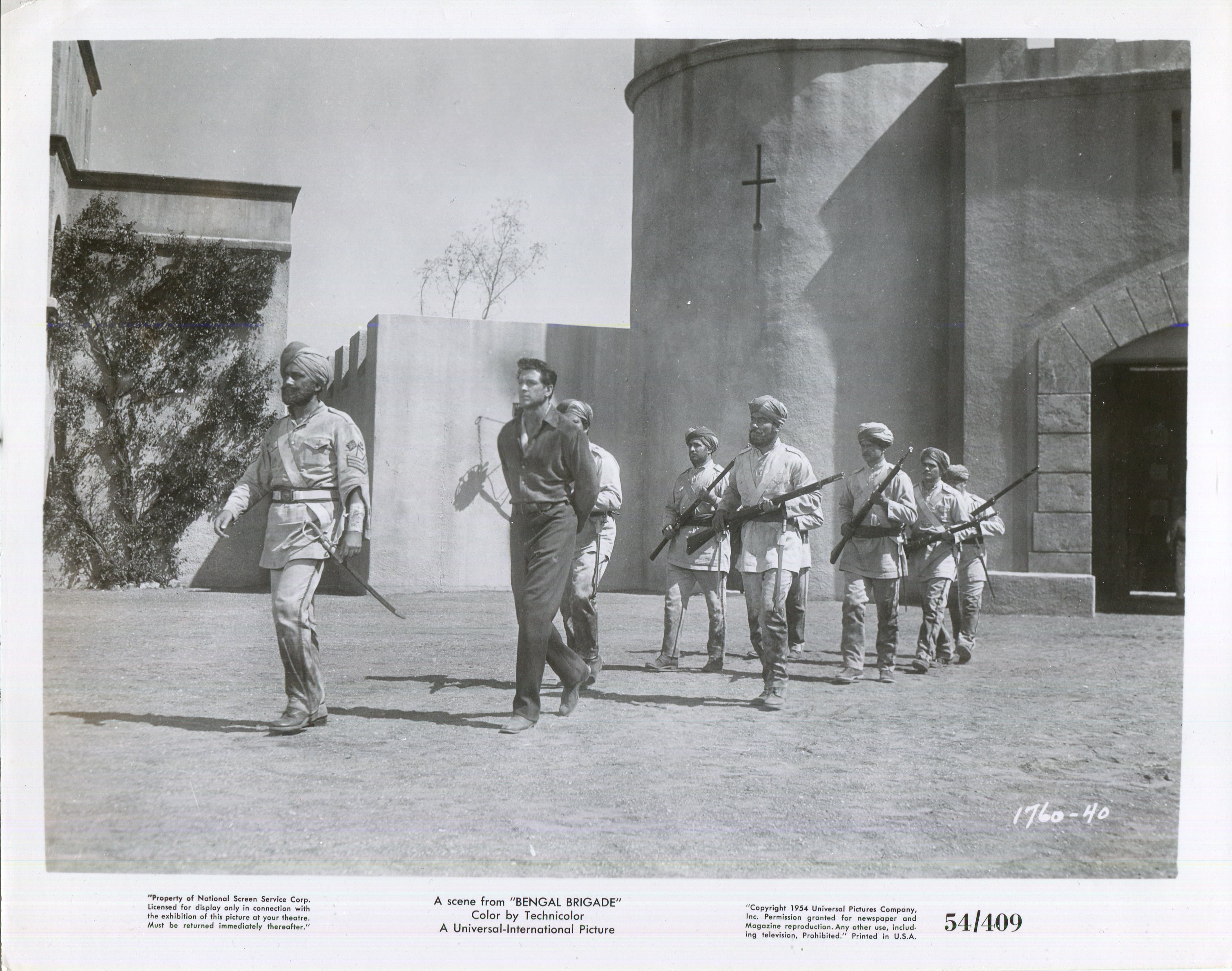 Rock Hudson and Robert Bice in Bengal Brigade (1954)