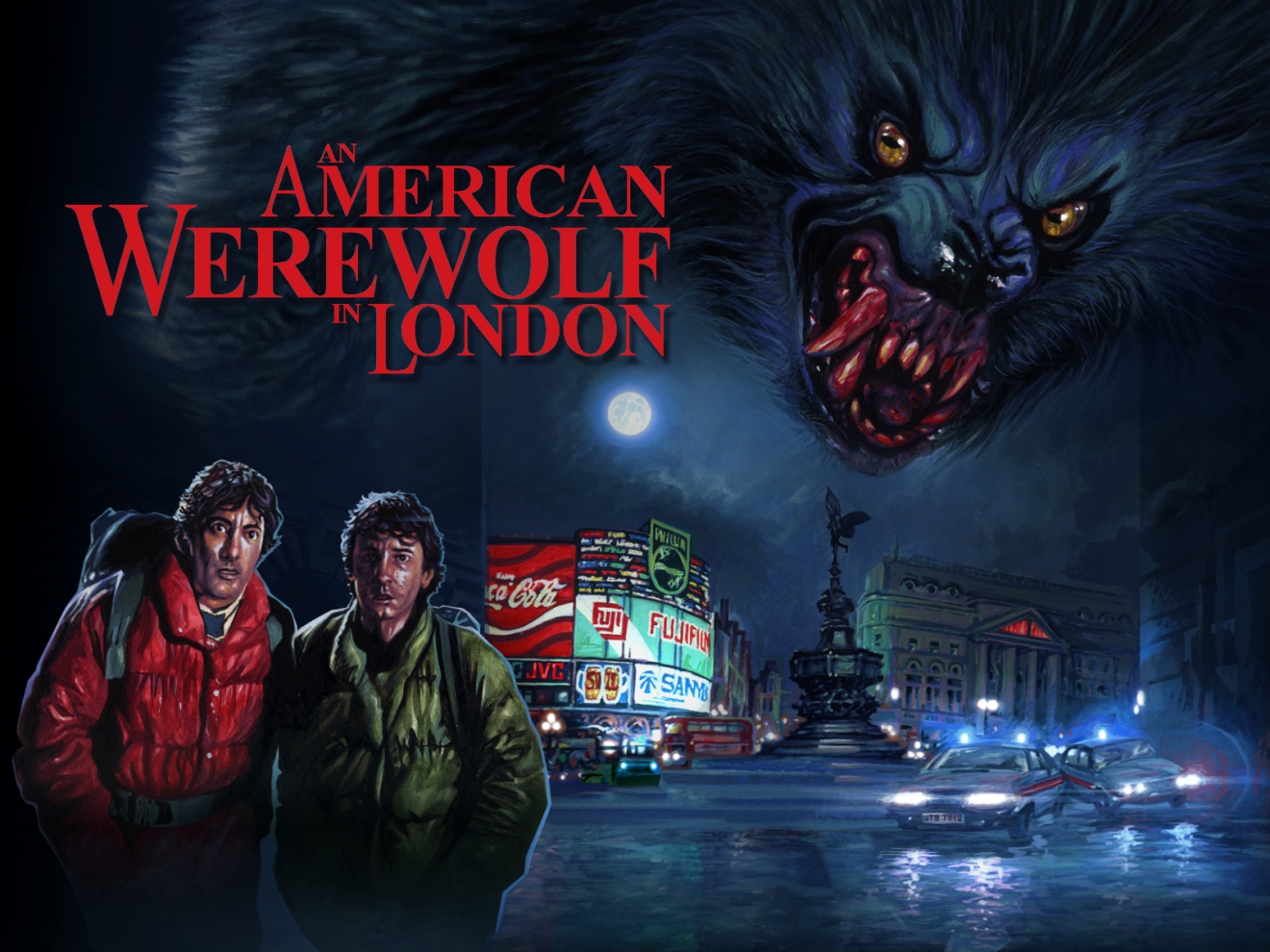 Brendan Hughes and David Naughton in An American Werewolf in London (1981)