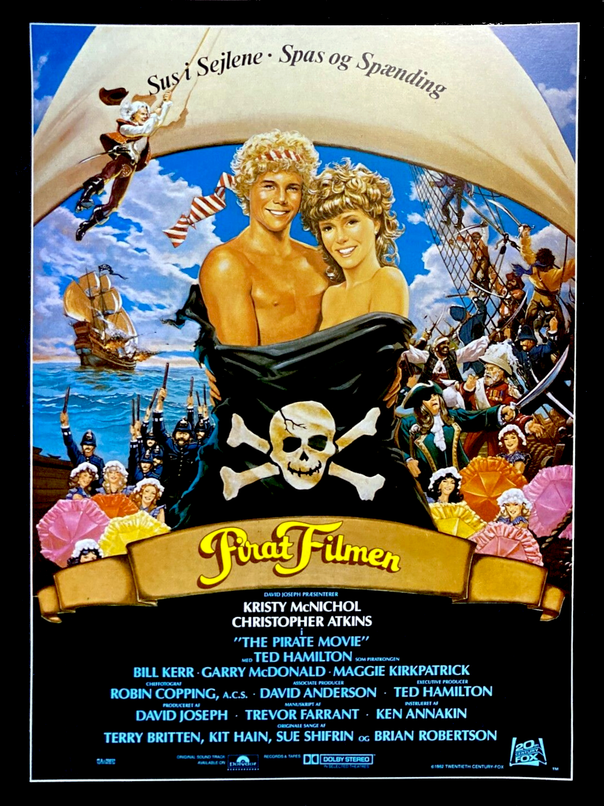 Christopher Atkins, Kristy McNichol, Ted Hamilton, Bill Kerr, and Chuck McKinney in The Pirate Movie (1982)