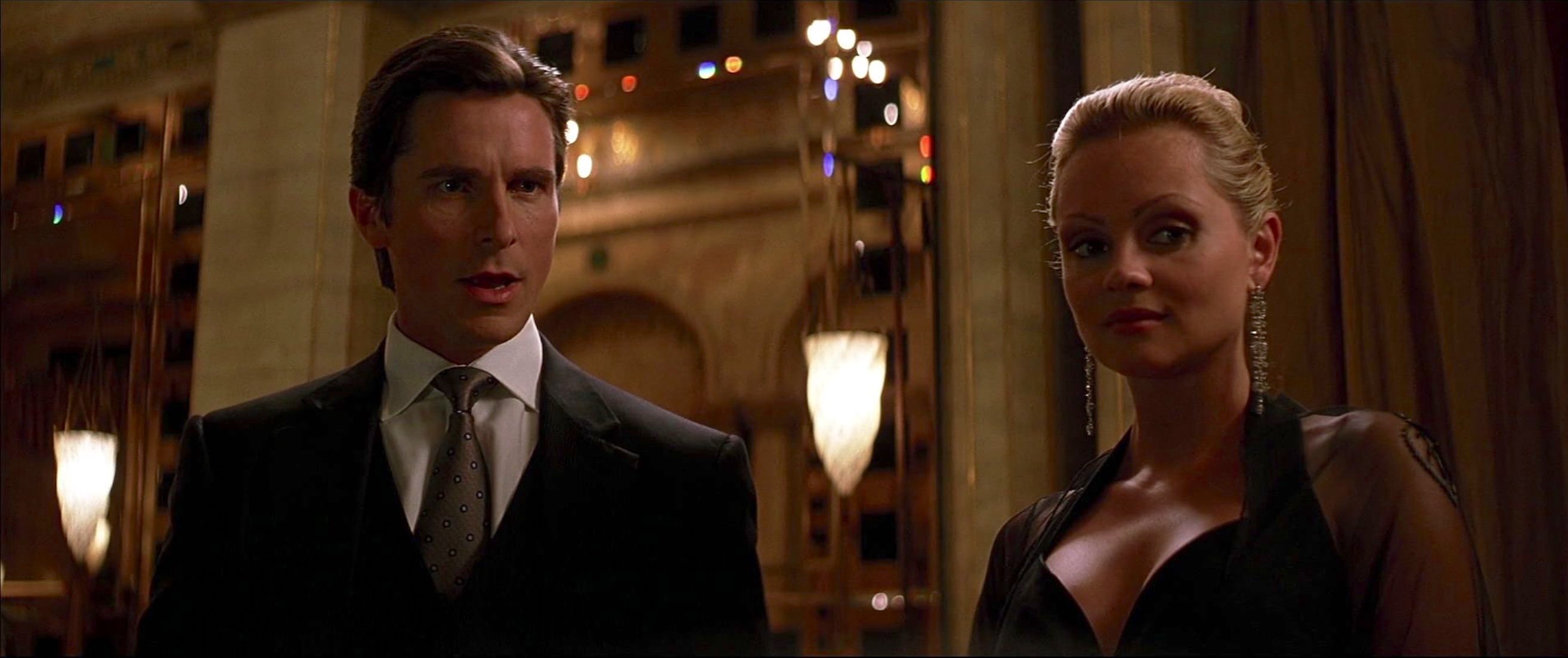 Christian Bale and Beatrice Rosen in The Dark Knight (2008)