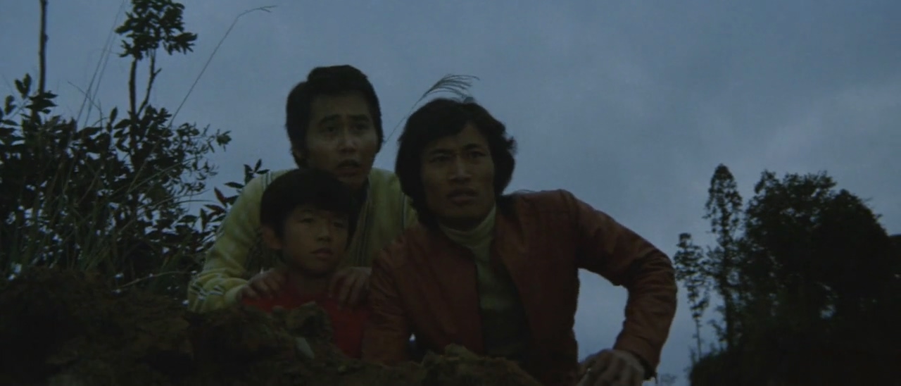 Yutaka Hayashi, Hiroyuki Kawase, and Katsuhiko Sasaki in Godzilla vs. Megalon (1973)