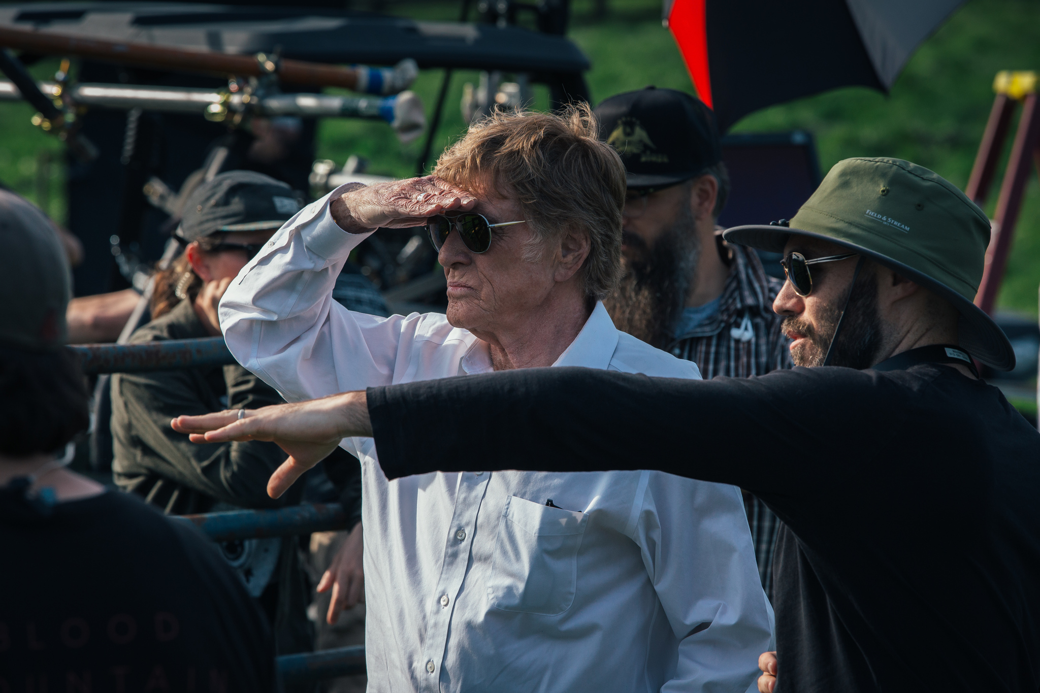 Robert Redford and David Lowery in The Old Man & the Gun (2018)