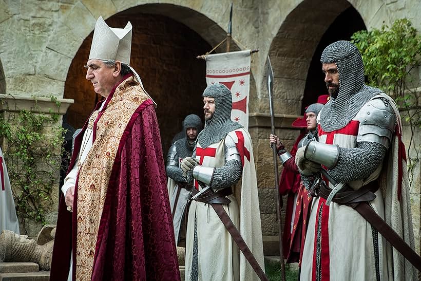 Jim Carter, Pádraic Delaney, and Tom Cullen in Knightfall (2017)