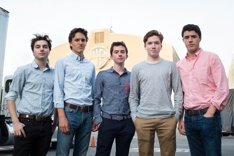 (From left to right) Still of Peter Semla, Noah Eisfelder, Jacob Bond, Matthew Chappelle, David Colton at event of boyband (2016)