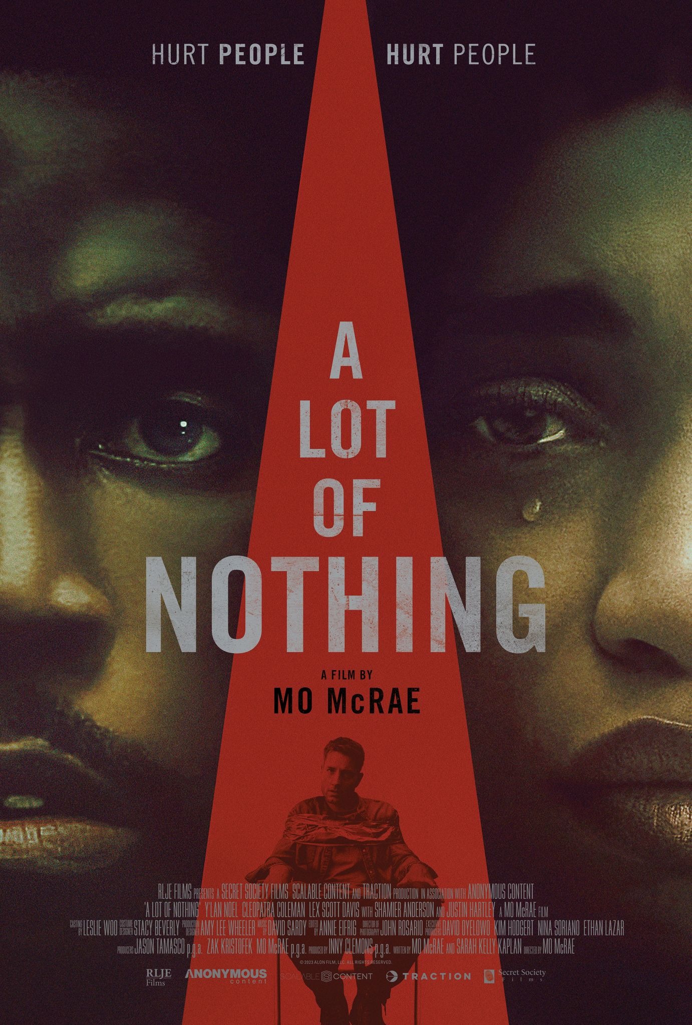 Justin Hartley, Cleopatra Coleman, and Shamier Anderson in A Lot of Nothing (2022)