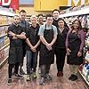 Rocco DiSpirito, Marcel Vigneron, Brian Malarkey, Antonia Lofaso, Elizabeth Falkner, Alex Guarnaschelli, Justin Warner, and Tregaye Fraser in Guy's Grocery Games (2013)