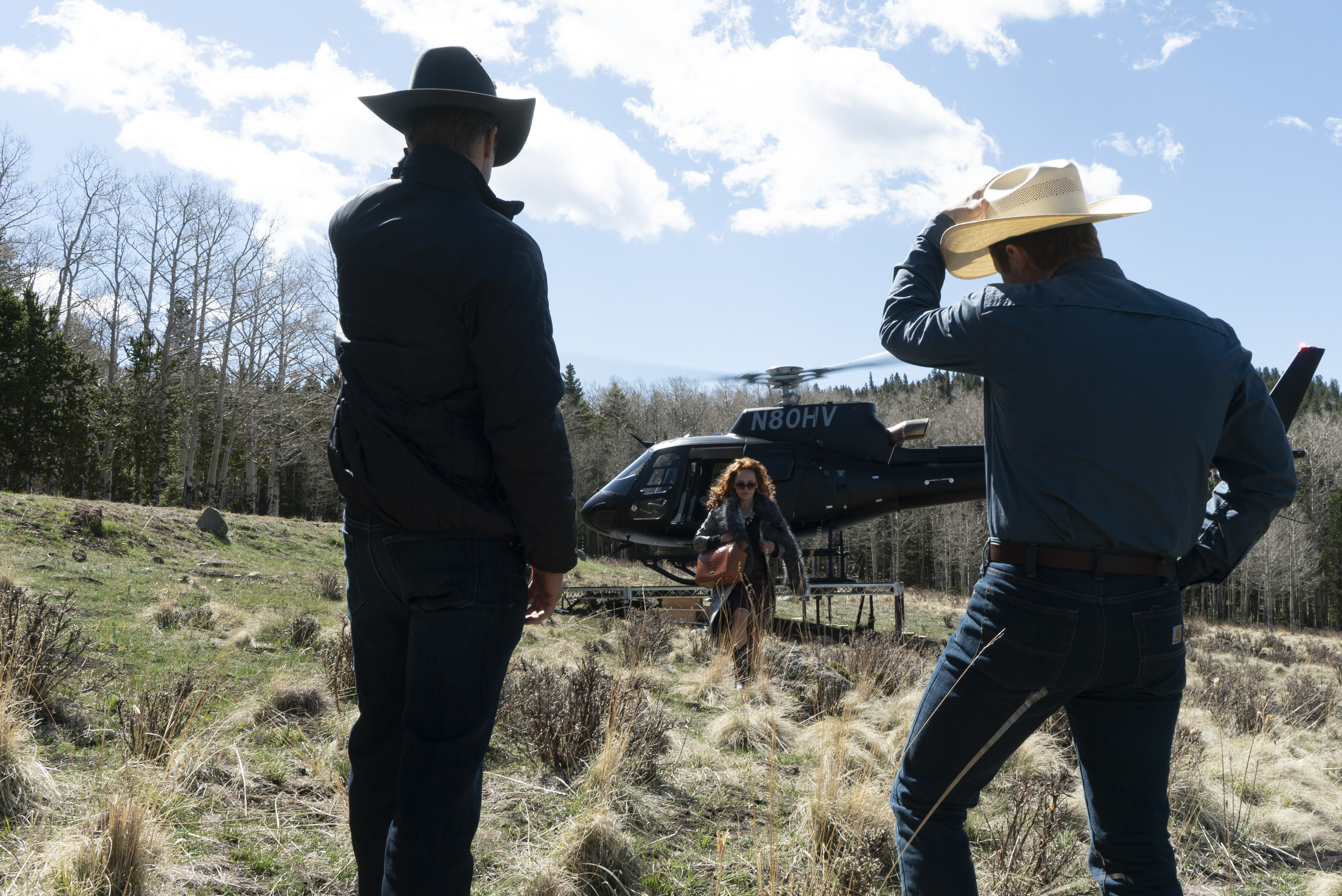 Deirdre O'Connell, Noah Reid, and Shaun Sipos in Outer Range (2022)