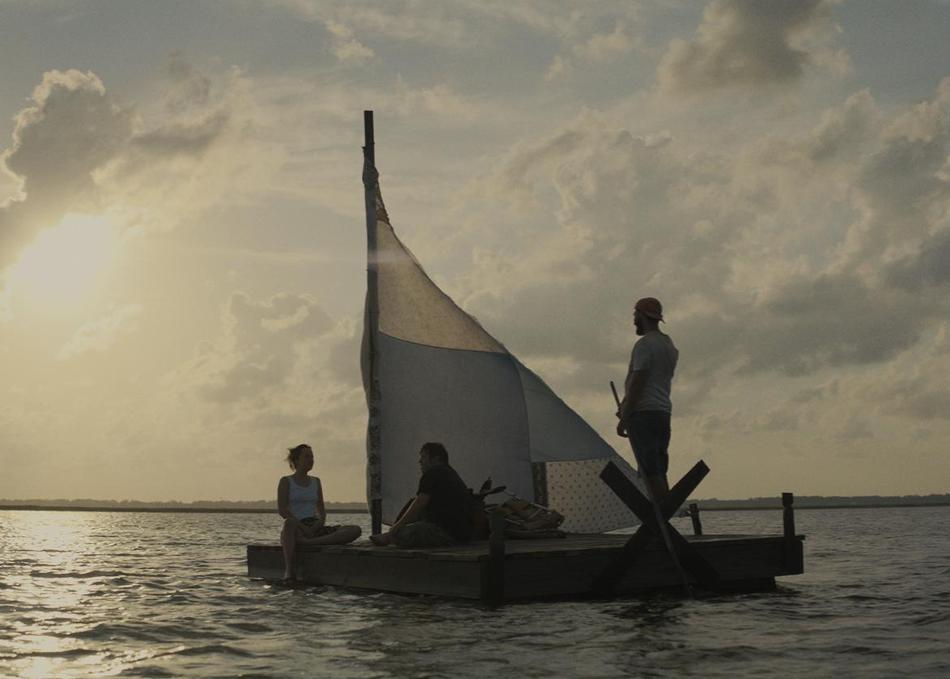 Dakota Johnson, Shia LaBeouf, and Zack Gottsagen in The Peanut Butter Falcon (2019)