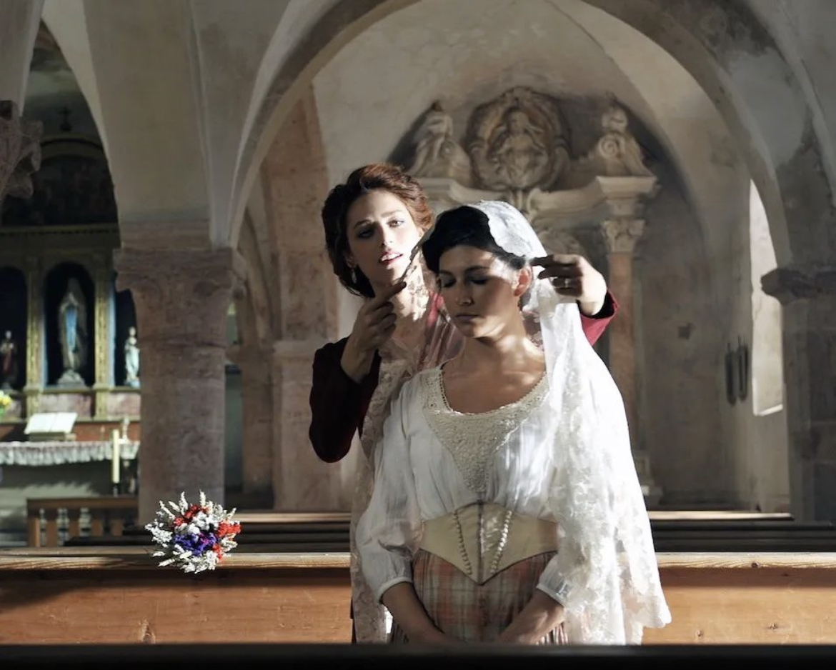 Úrsula Corberó and Miriam Leone in The Lady with the Black Veil (2015)