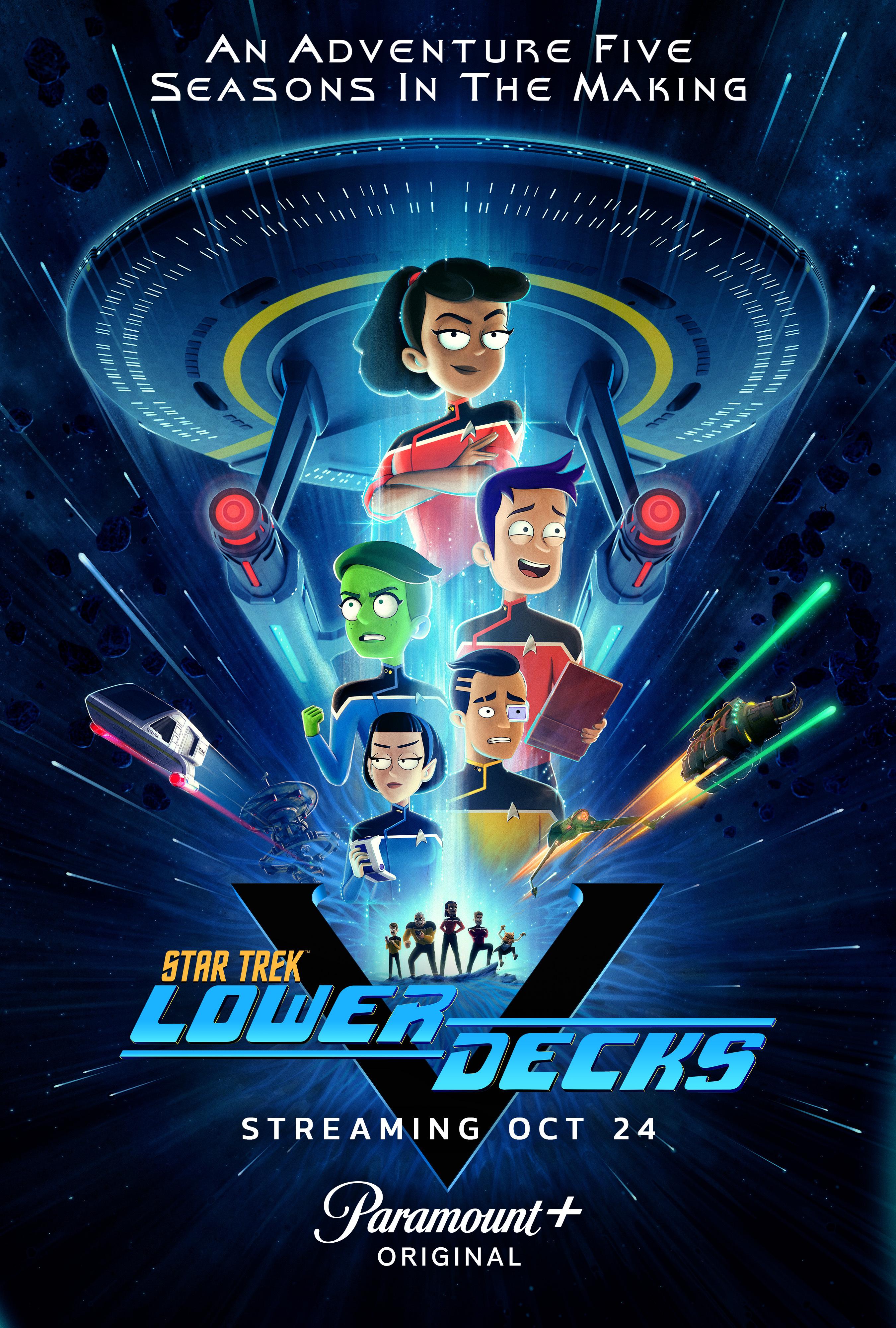 Jerry O'Connell, Dawnn Lewis, Fred Tatasciore, Gillian Vigman, Paul Scheer, Eugene Cordero, Noël Wells, Jack Quaid, Gabrielle Ruiz, and Tawny Newsome in Star Trek: Lower Decks (2020)