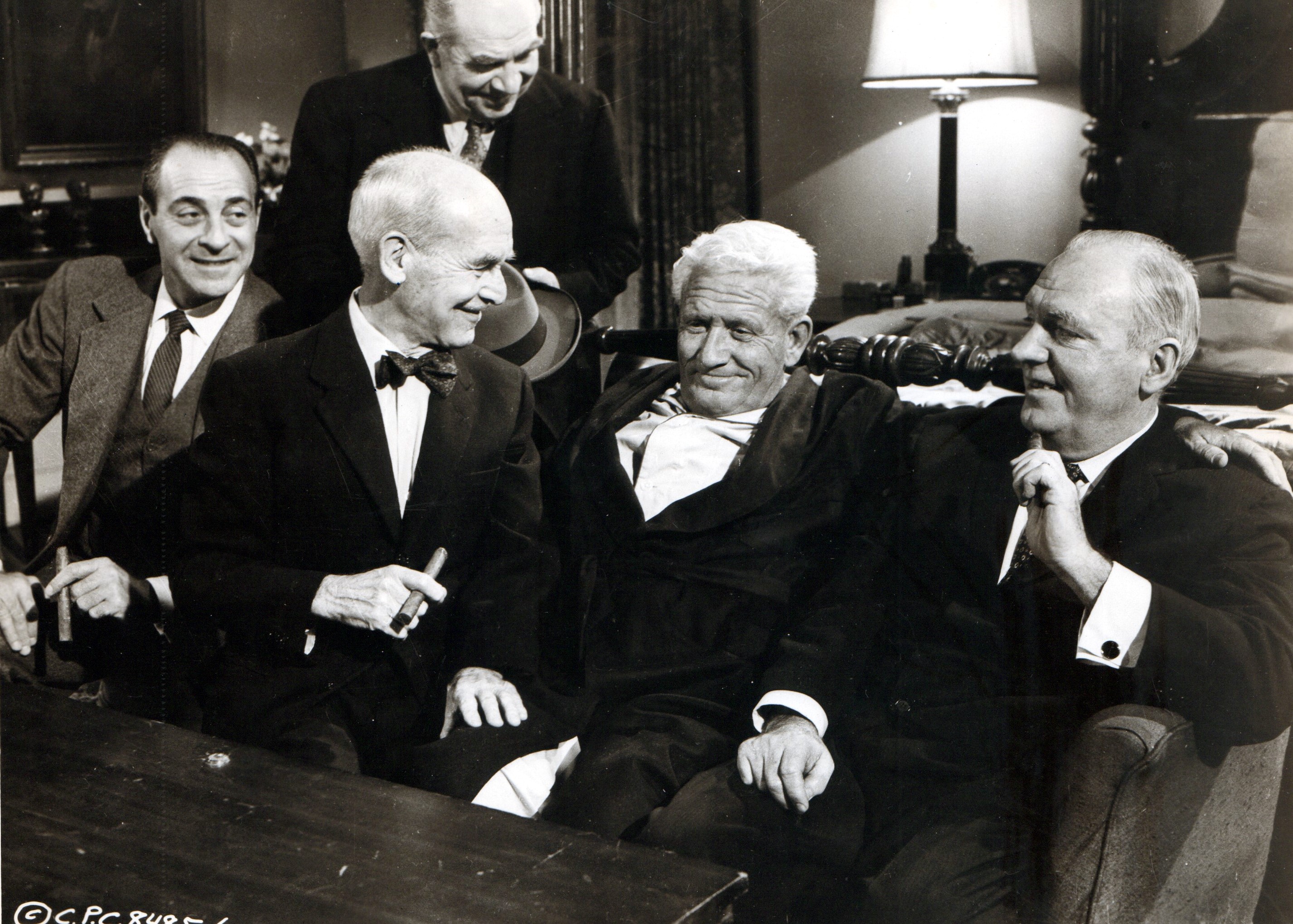 Spencer Tracy, Pat O'Brien, Ricardo Cortez, Edward Brophy, and James Gleason in The Last Hurrah (1958)